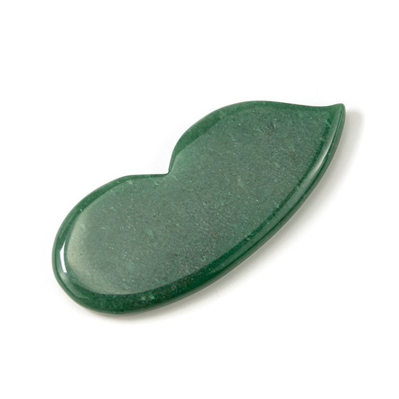 Gourd-Shaped Real Jade Anti Cellulite Guasha Scraper for Facial Skincare