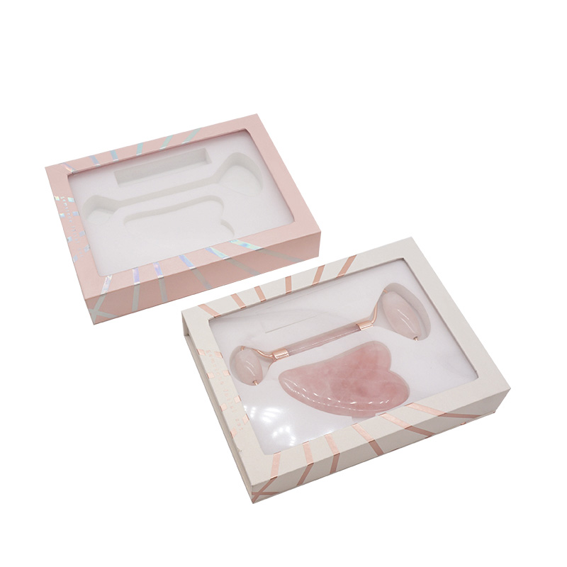Custom Design Luxury Face Tool Jade Roller Packing Box with Clear Window