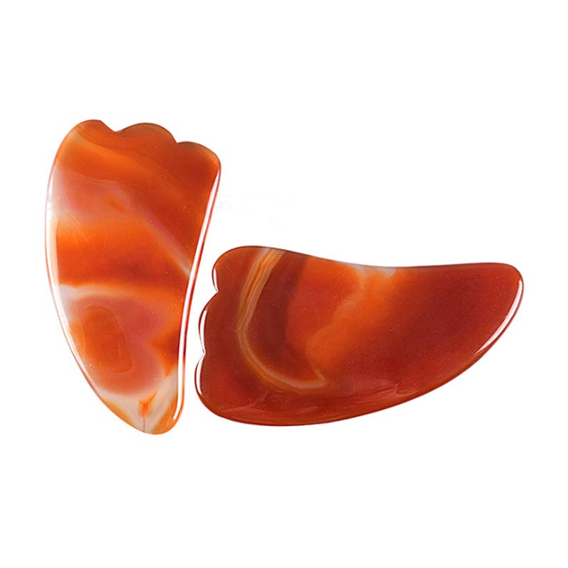Agate Scraping Massage Tool for Facial and Body,100% Natural Stone Gua Sha Board