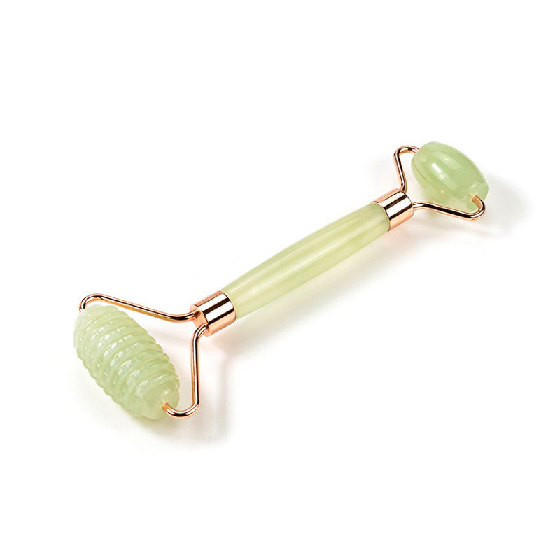 Jade Face Roller - Stone Face Massager and Lymphatic Drainage Tool
